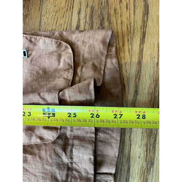 JENNI KAYNE Brown Linen Jacket Blazer Women's Size Small - Picture 7 of 9
